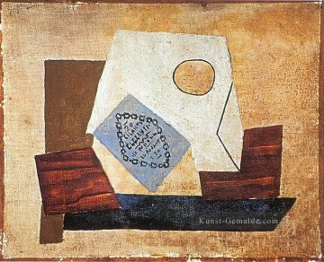 Pablo Picasso Werke - Stillleben au Paquet Zigaretten 1921 kubist Pablo Picasso